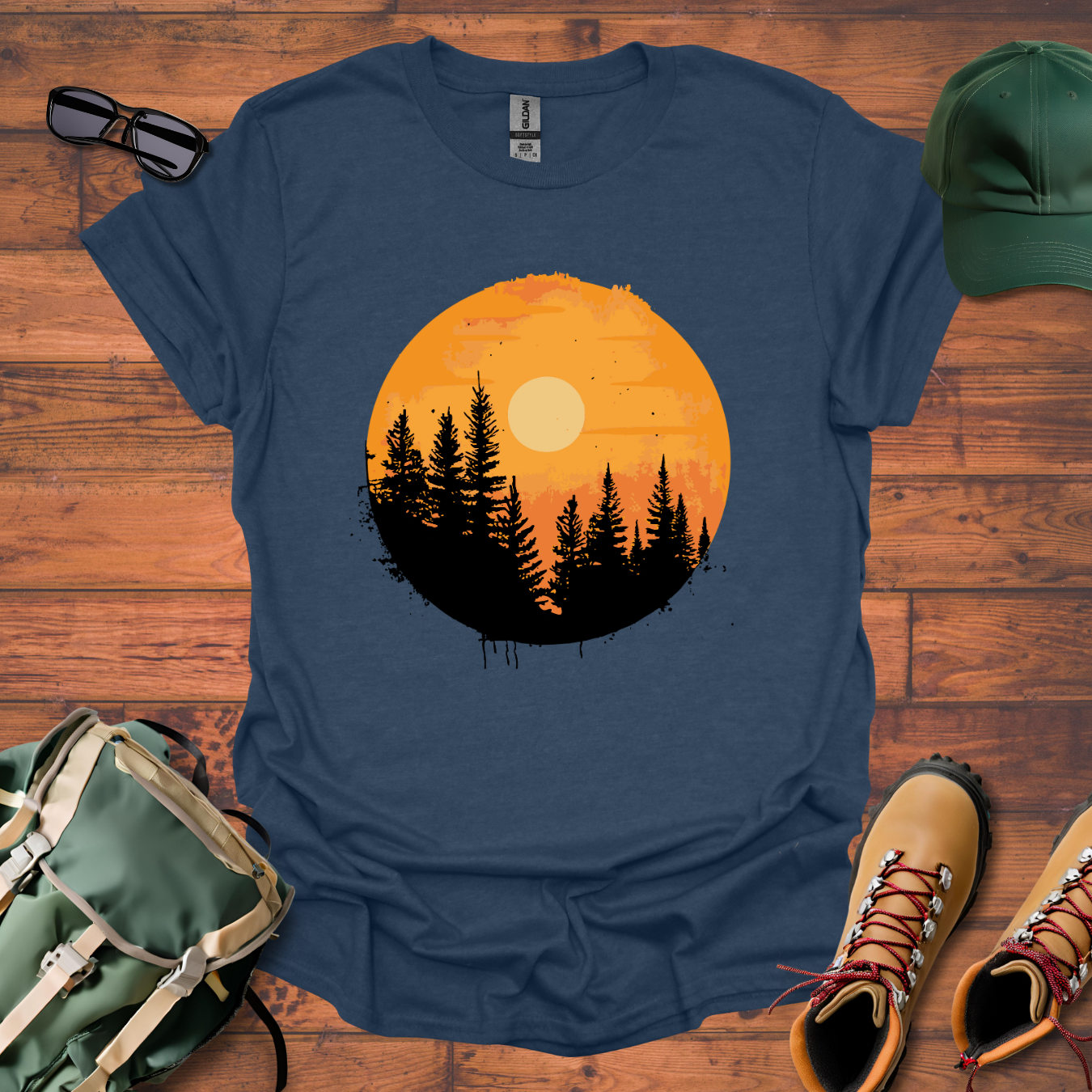 Sun Tree Clouds Tee - Unisex Softstyle T-Shirt
