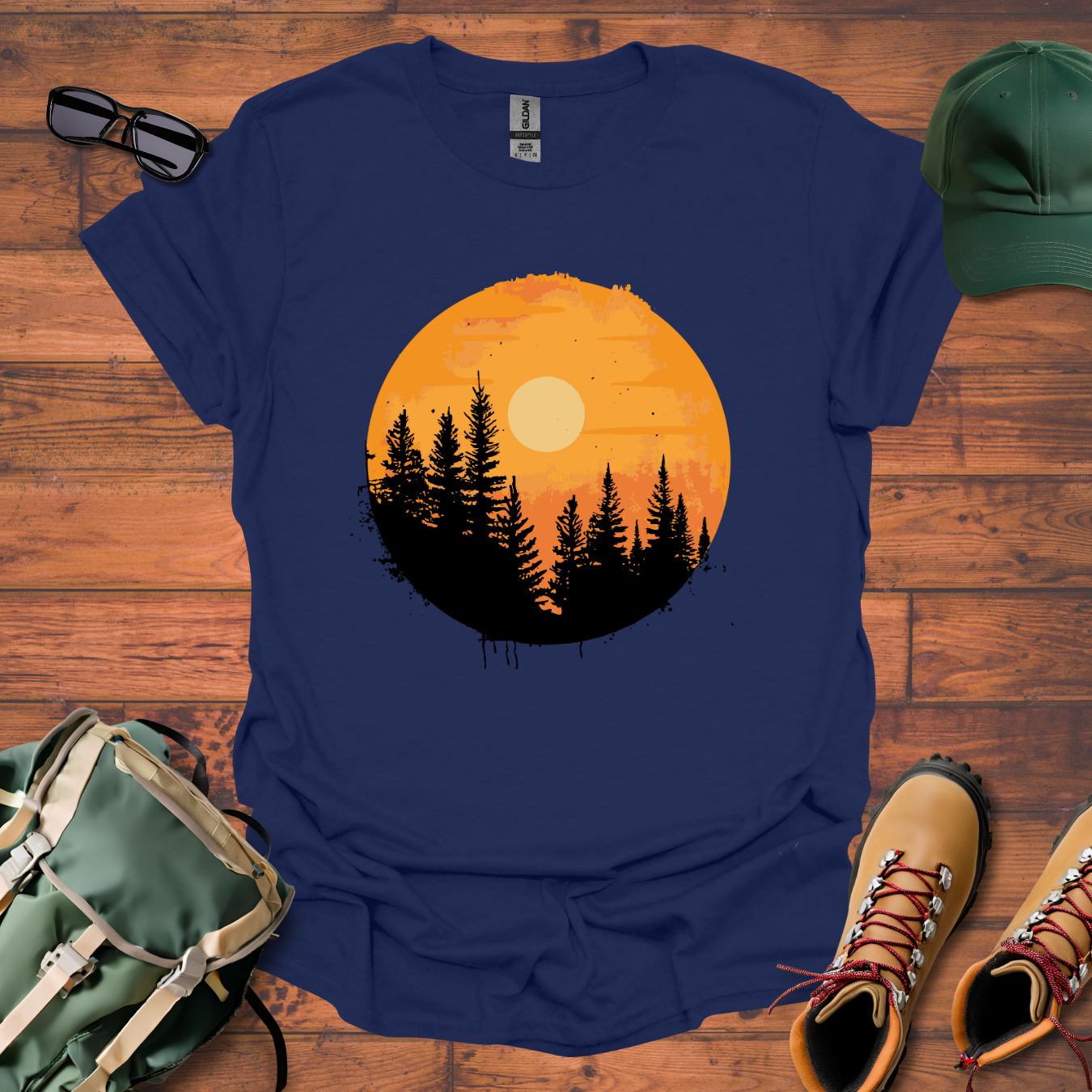 Sun Tree Clouds Tee - Unisex Softstyle T-Shirt