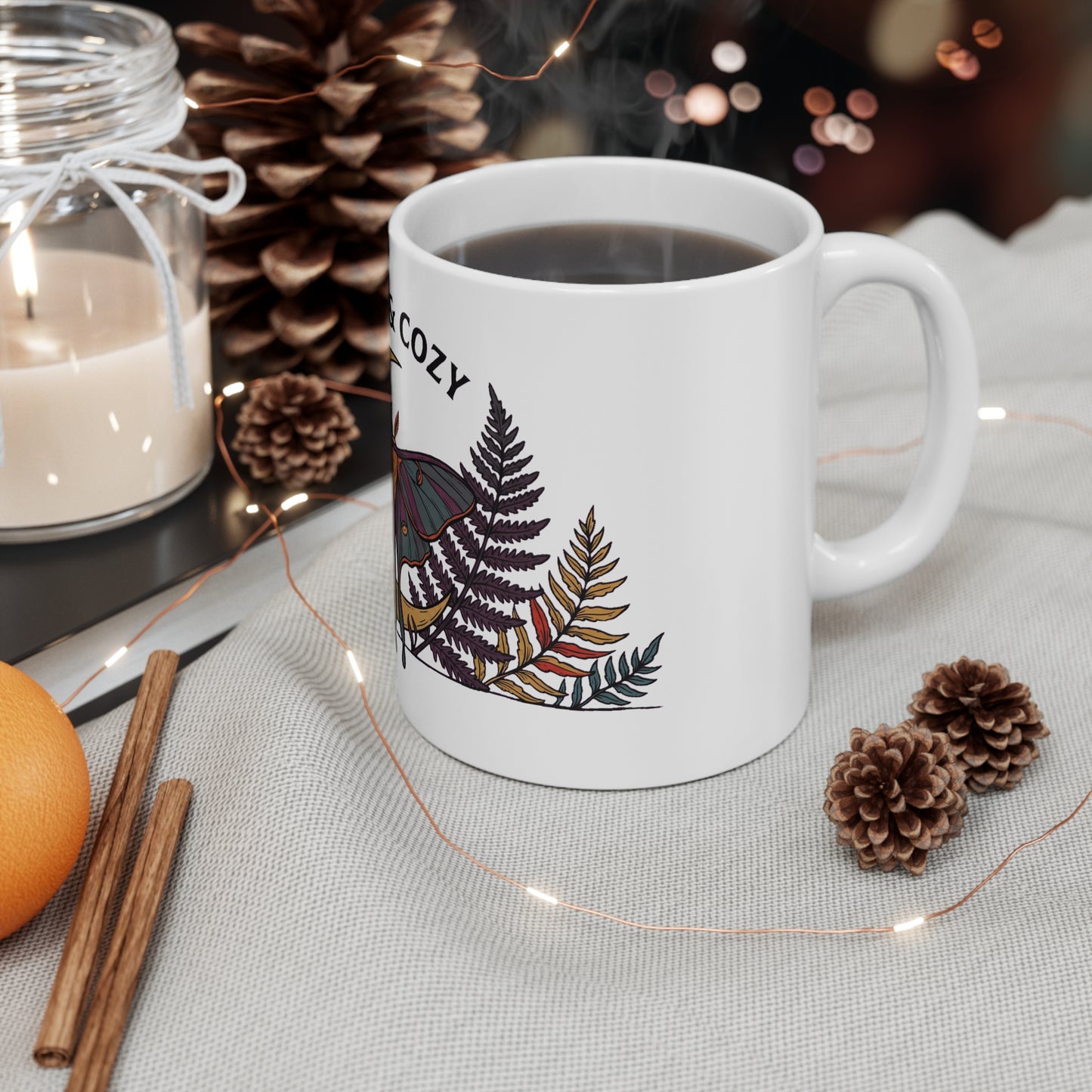 Dark & Cozy Luna Moth Moon - Mug 11oz