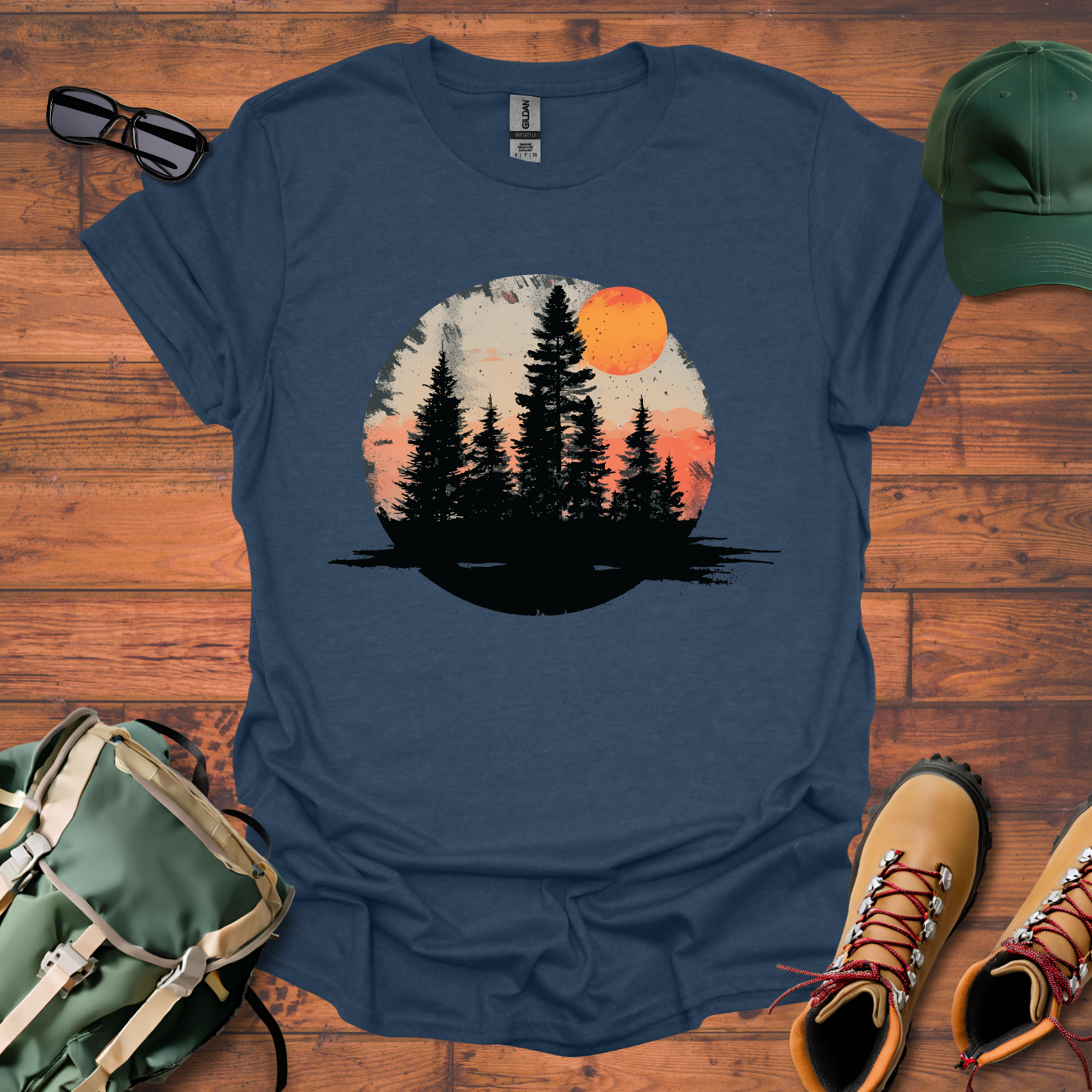 Sun Tree Snow Tee - Unisex Softstyle T-Shirt