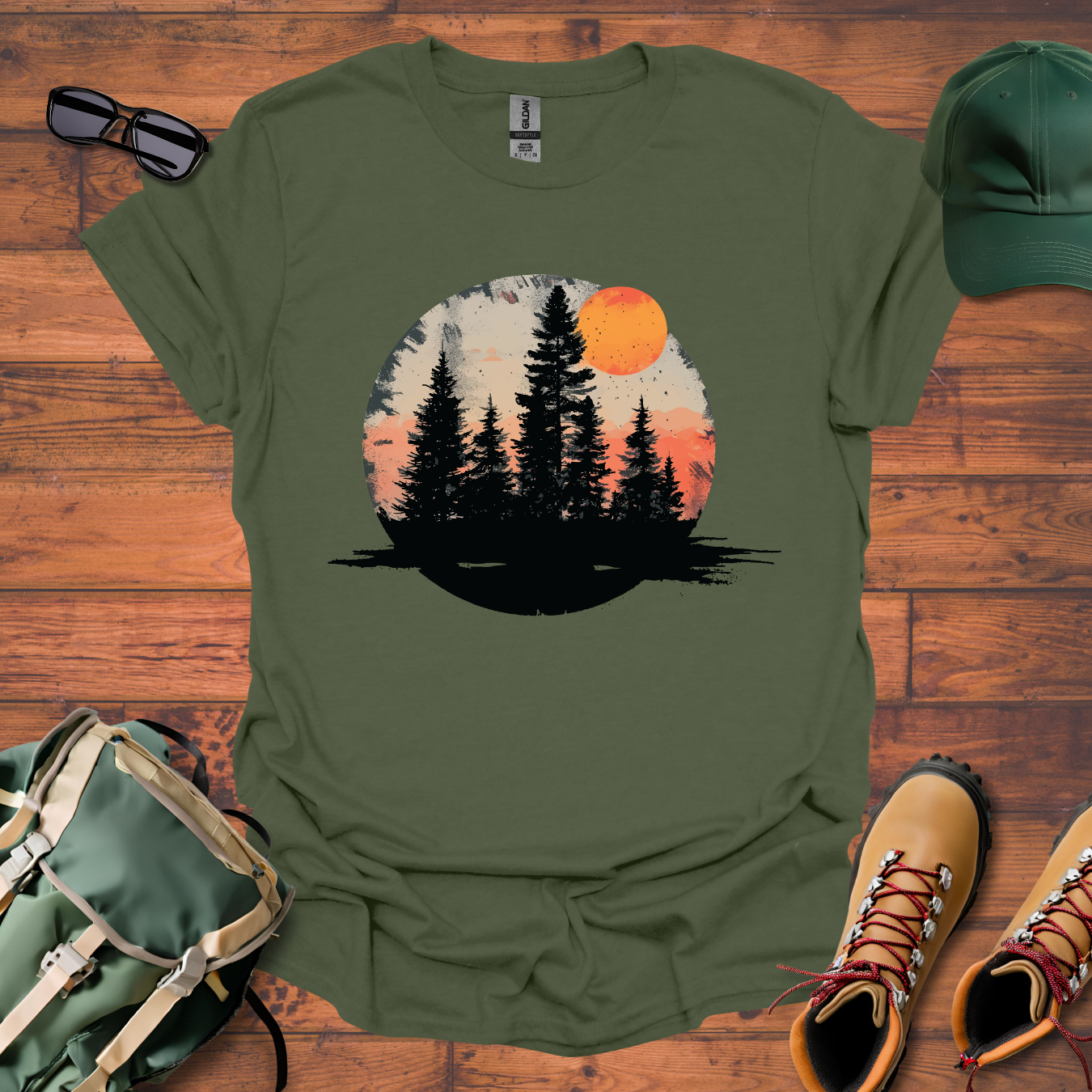Sun Tree Snow Tee - Unisex Softstyle T-Shirt