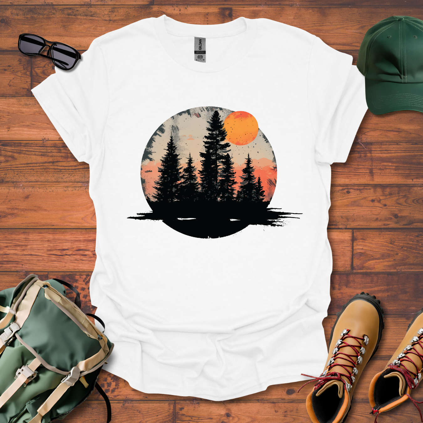 Sun Tree Snow Tee - Unisex Softstyle T-Shirt