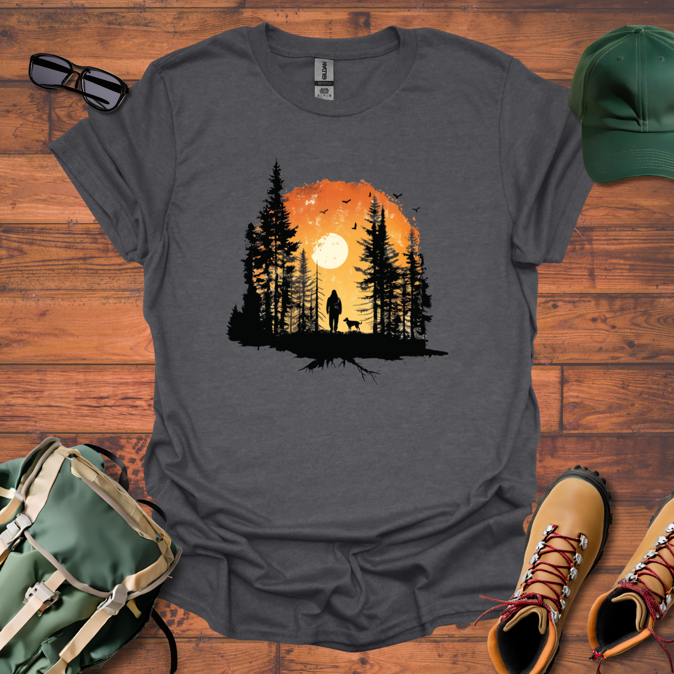 Man Dog Sun Tee - Unisex Softstyle T-Shirt