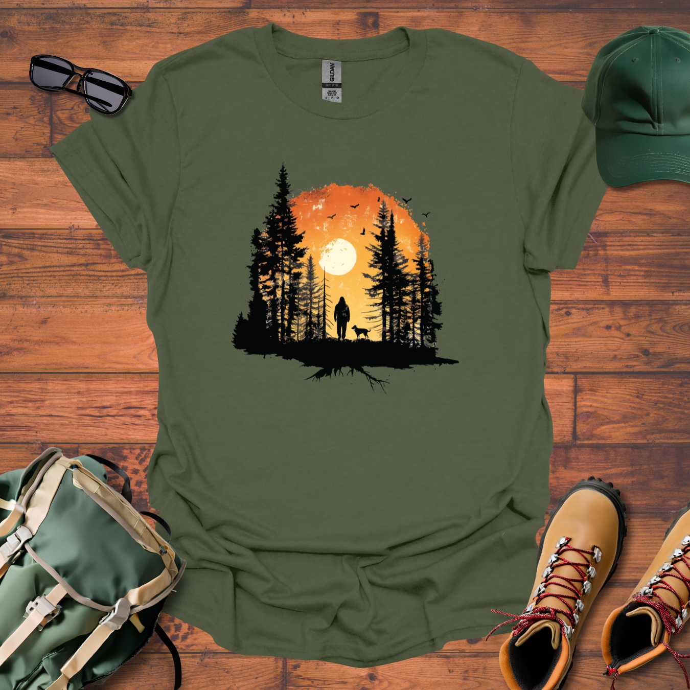 Man Dog Sun Tee - Unisex Softstyle T-Shirt