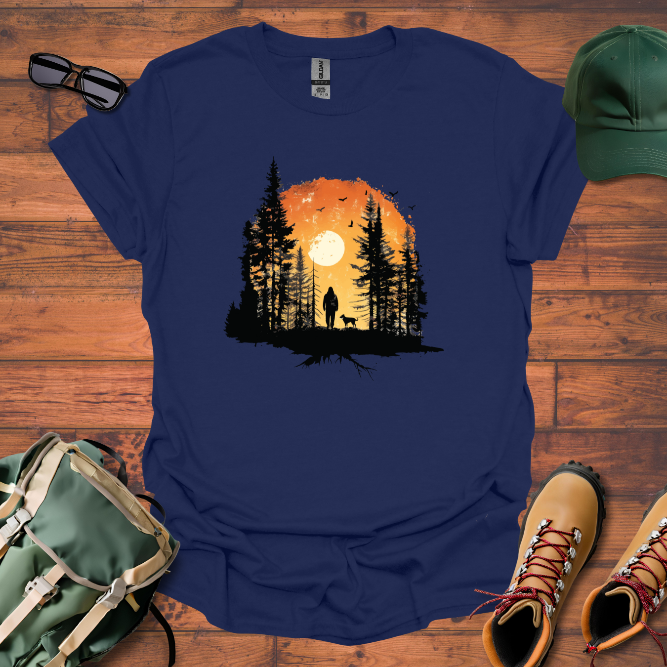 Man Dog Sun Tee - Unisex Softstyle T-Shirt
