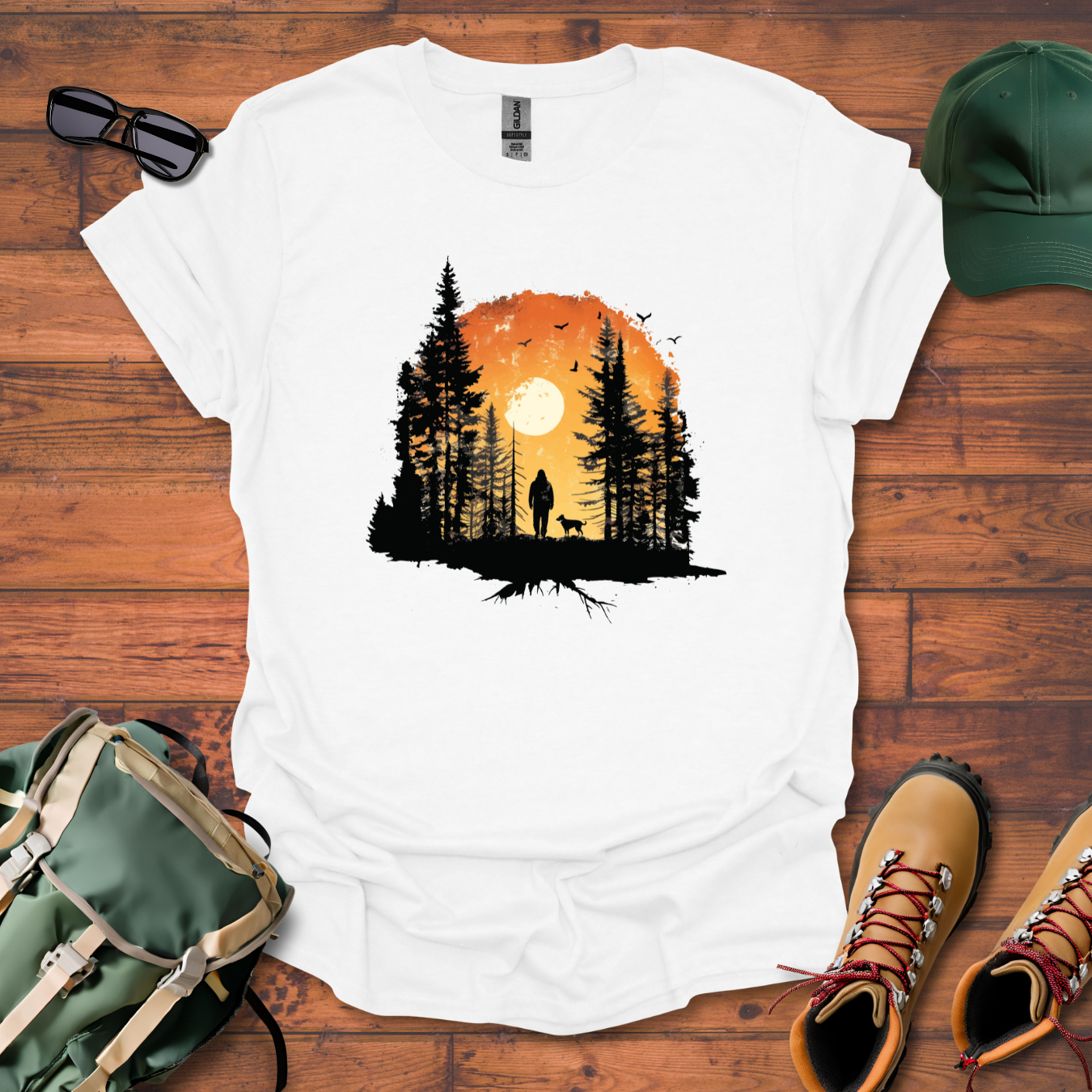 Man Dog Sun Tee - Unisex Softstyle T-Shirt