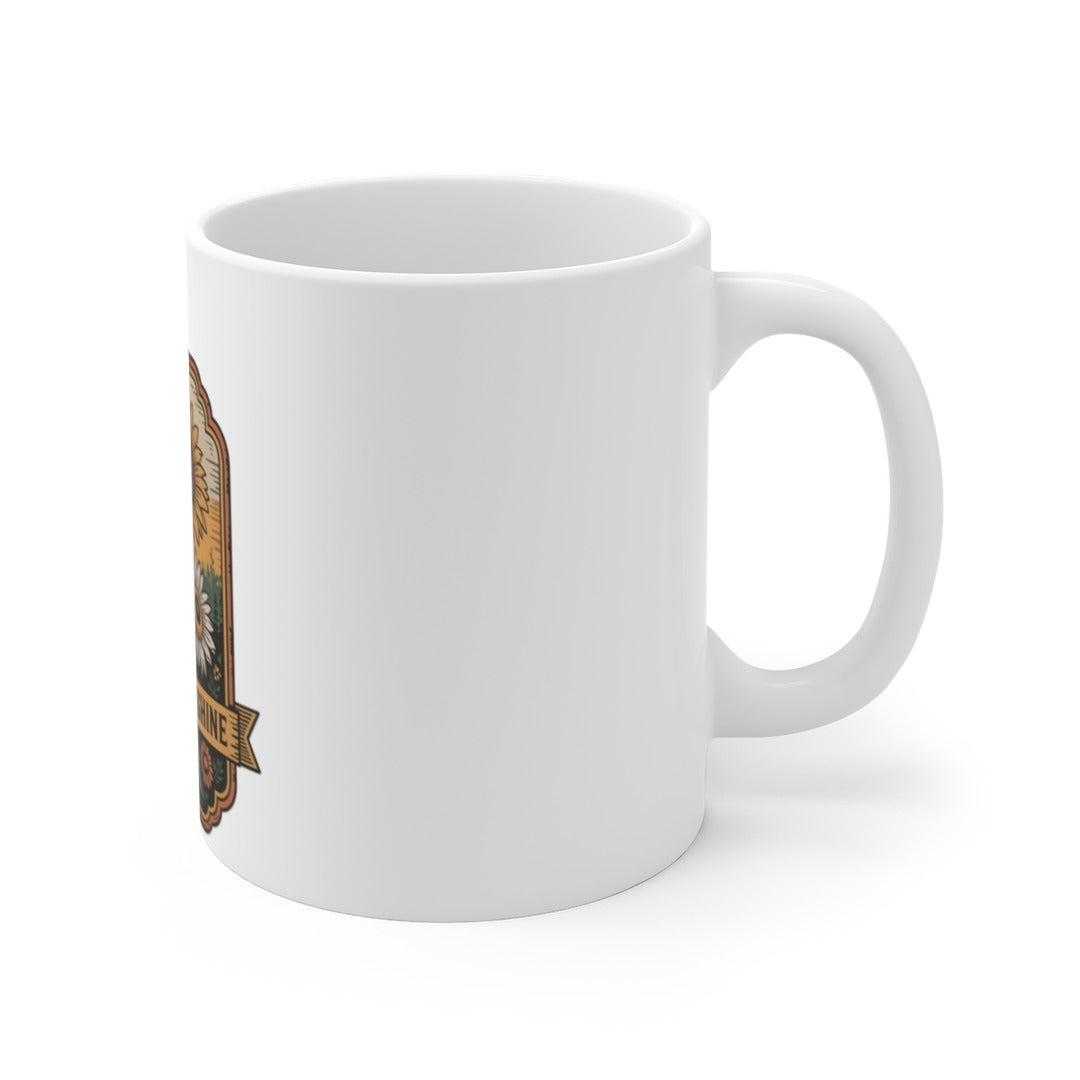 Wildflower Country, by the Cupful Hand-drawn botanicals with a soft vintage texture, wrapped around a classic 11oz ceramic mug. A little meadow for the morning…