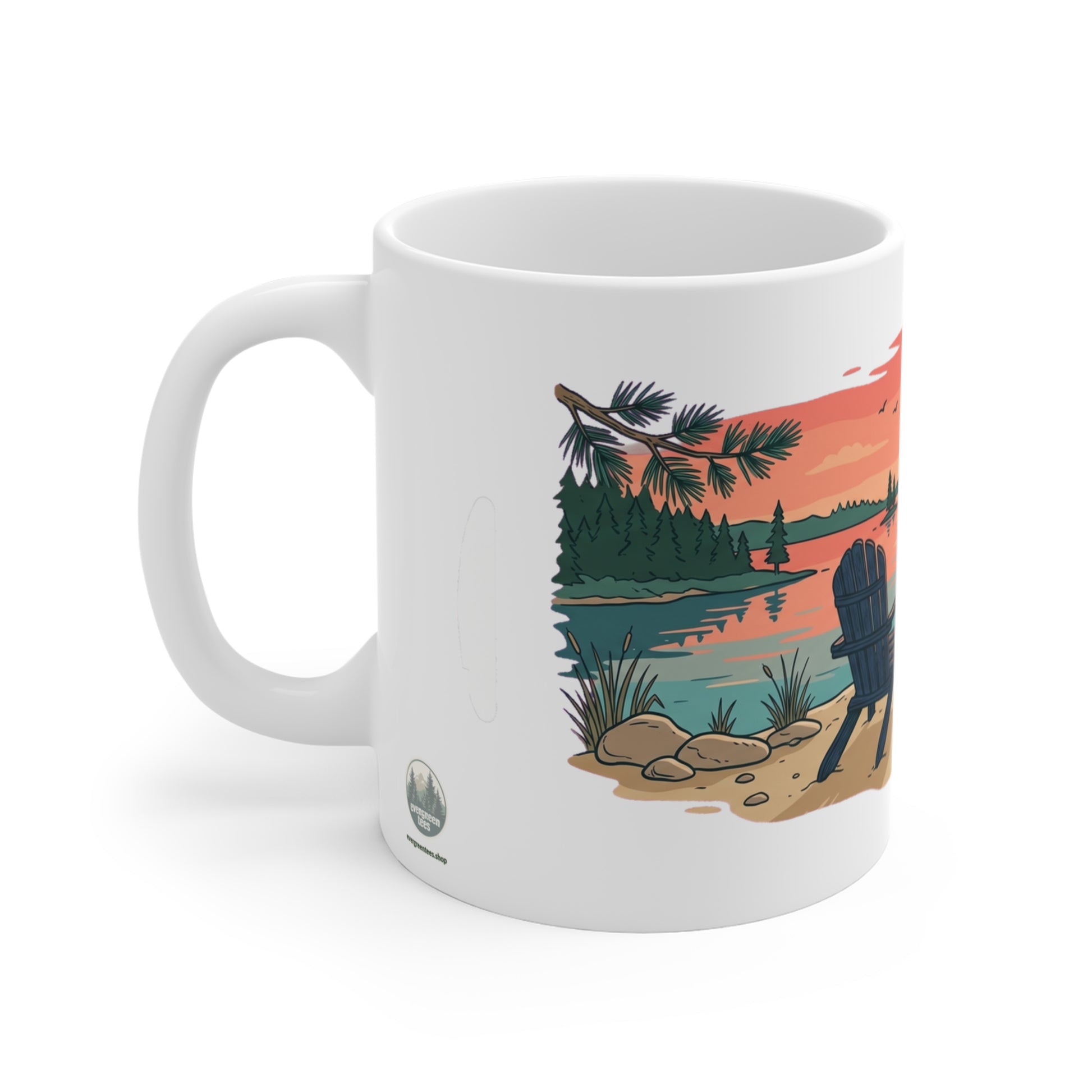 Original hand-drawn designs inspired by nature and the outdoors, from Evergreen Tees. The Lake Life 04 design, made to order by Evergreen Tees.