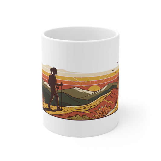 Discover nature graphic apparel inspired by forests, mountains, and outdoor adventure. Printed on demand just for you. The Ridge Walker Sunset design, printed…