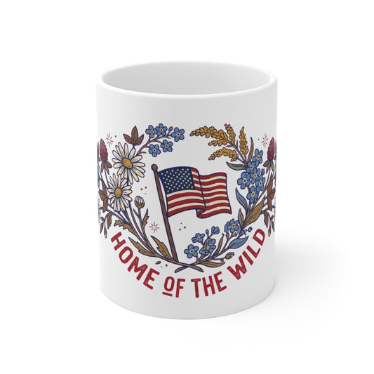 Home of the Wild Clover & Daisy Flag - Mug 11oz