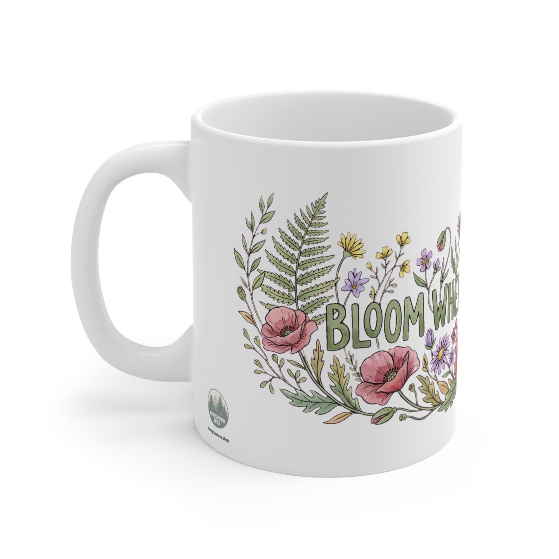 Original hand-drawn designs inspired by nature and the outdoors, from Evergreen Tees. The Bloom Where You're Planted Poppy & Wildflower Meadow design, made to…