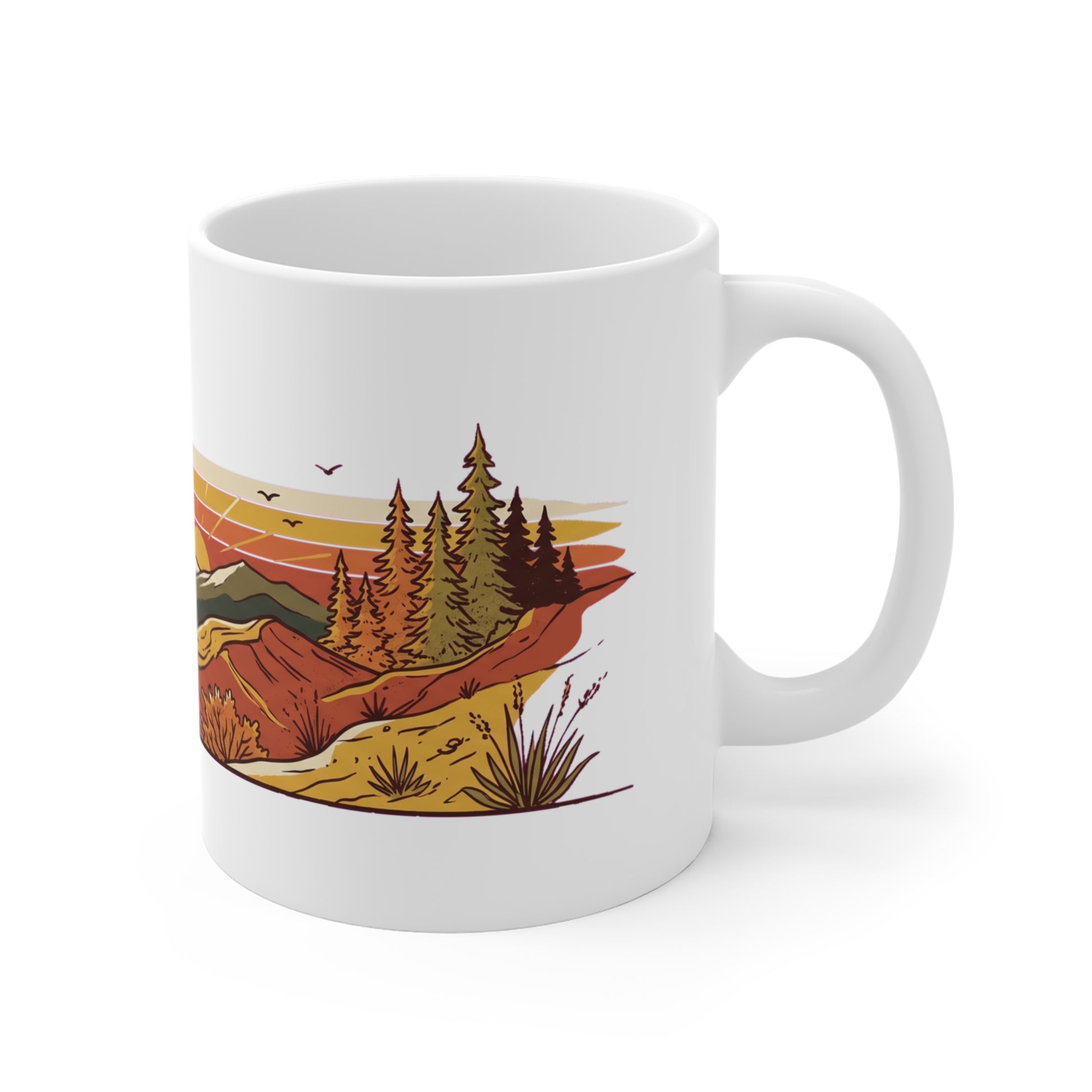 Discover nature graphic apparel inspired by forests, mountains, and outdoor adventure. Printed on demand just for you. The Ridge Walker Sunset design, printed…
