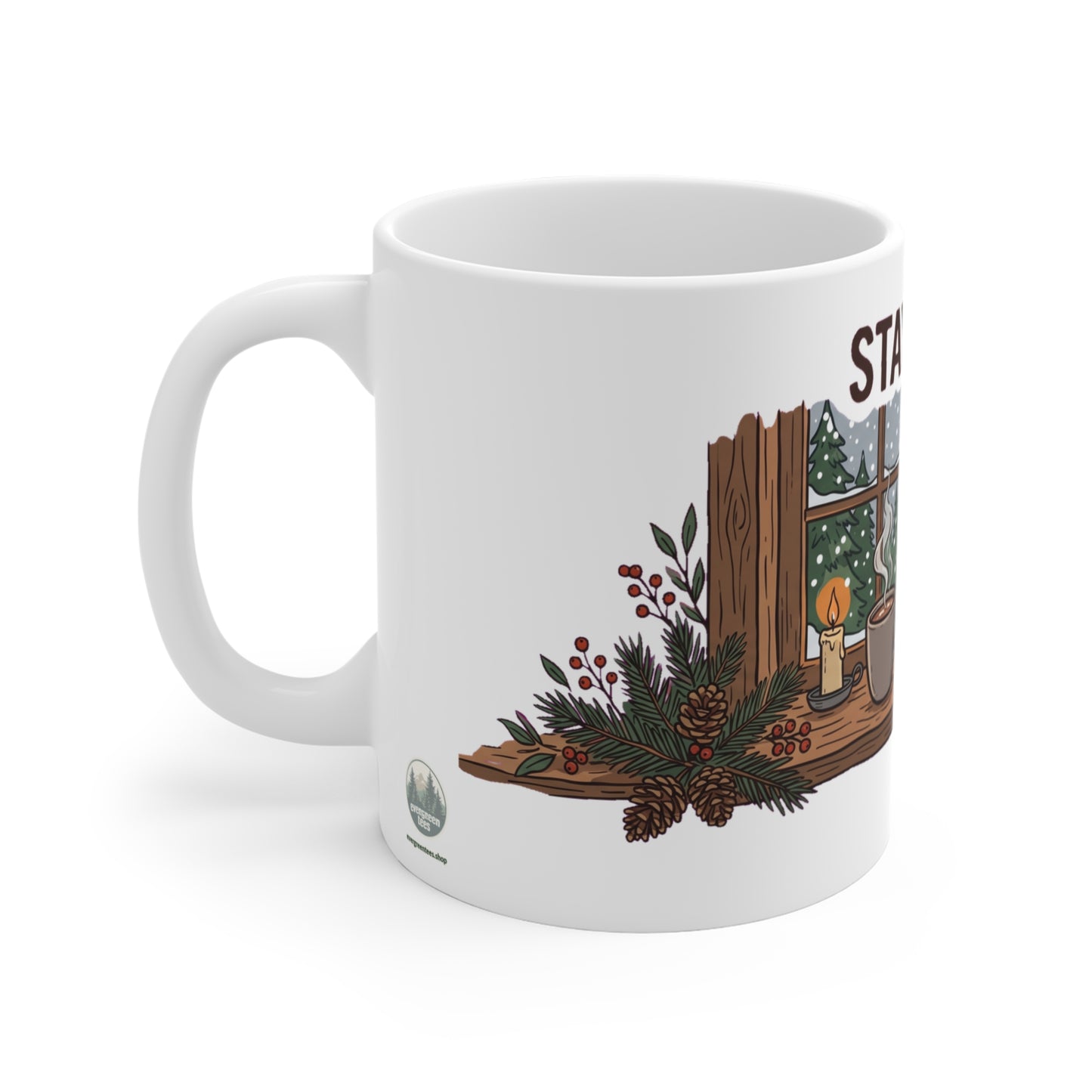 Stay Cozy Cabin Window - Mug 11oz
