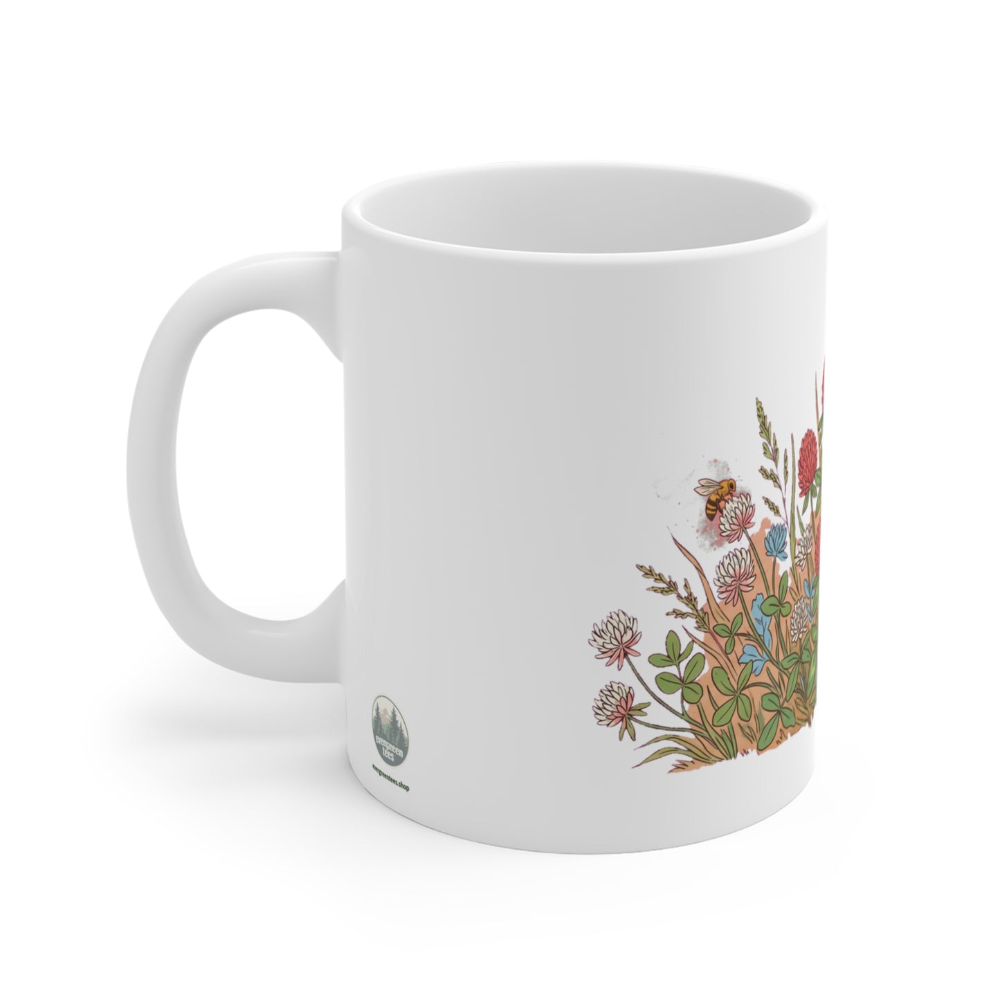 Sunflower & Coneflower Bee Meadow - Mug 11oz