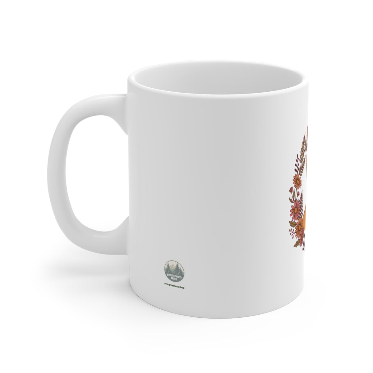 Corgi Dog Mom Daisy Wreath - Mug 11oz
