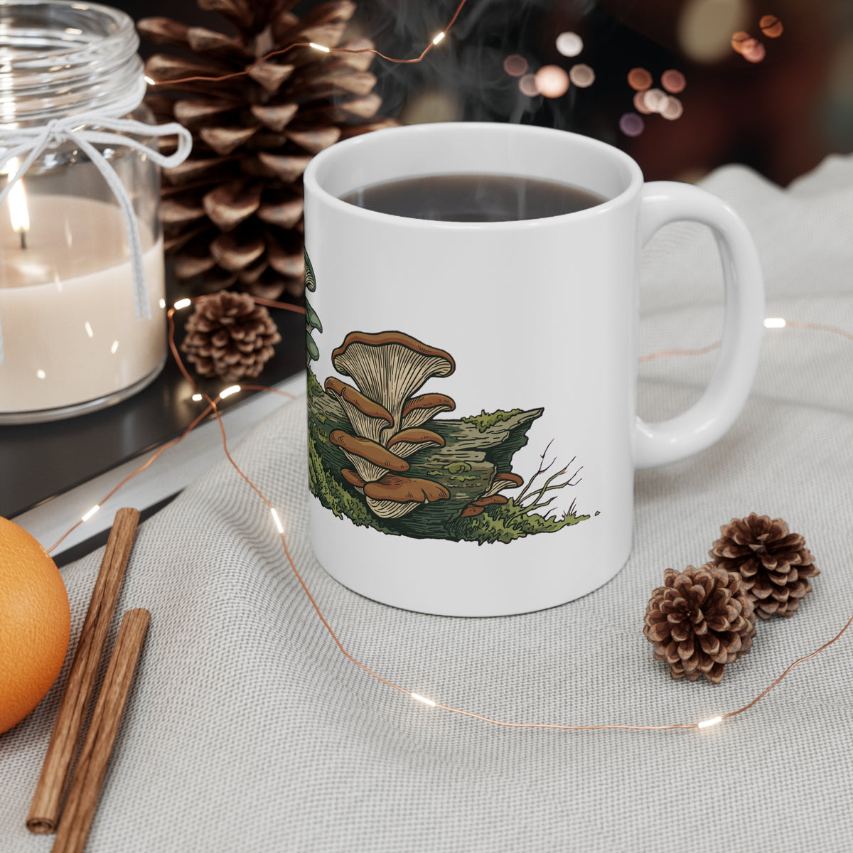 Oyster Mushroom Log Forage - Mug 11oz