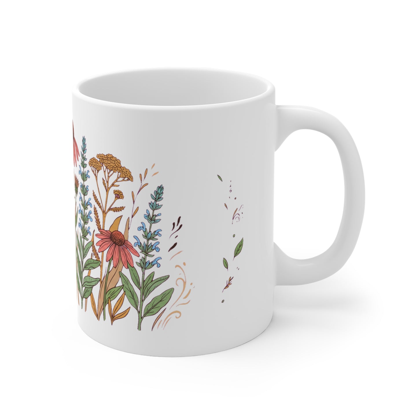 Coneflower & Yarrow Wildflower Meadow - Mug 11oz