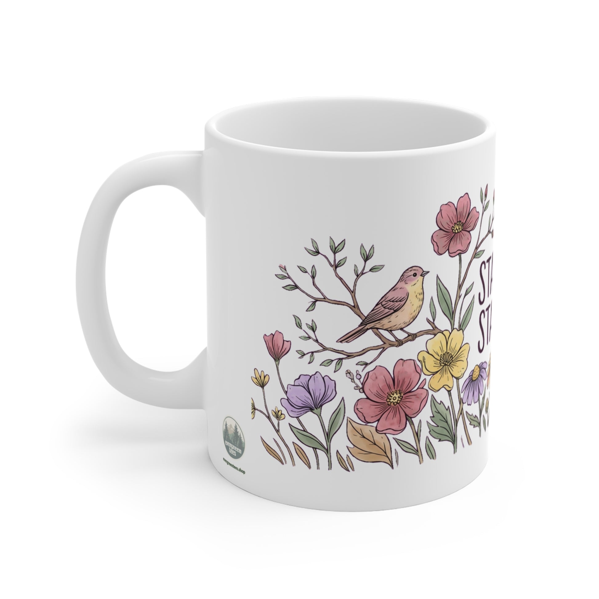 Original hand-drawn designs inspired by nature and the outdoors, from Evergreen Tees. The Cosmos & Daisy Wildflower Meadow design, made to order by Evergreen…