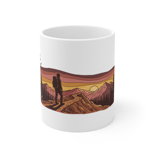 Discover nature graphic apparel inspired by forests, mountains, and outdoor adventure. Printed on demand just for you. The Ridgeline Sunset Hiker design,…