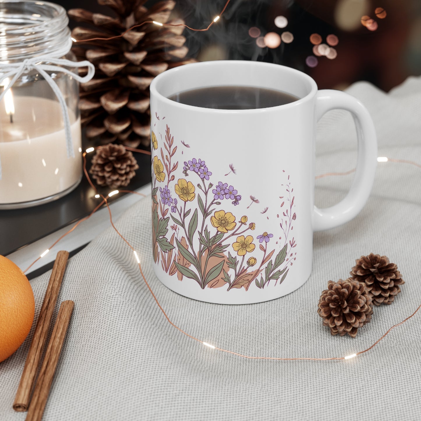Buttercup & Forget-Me-Not Meadow - Mug 11oz