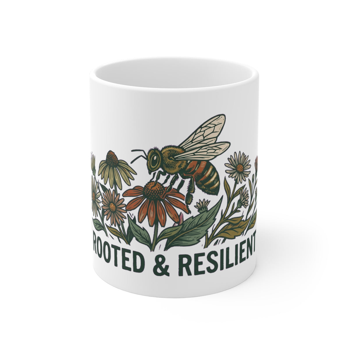 Rooted & Resilient Coneflower Bee Meadow - Mug 11oz