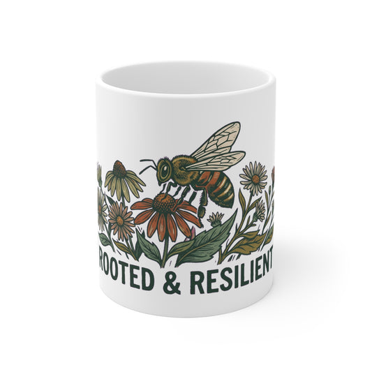Rooted & Resilient Coneflower Bee Meadow - Mug 11oz