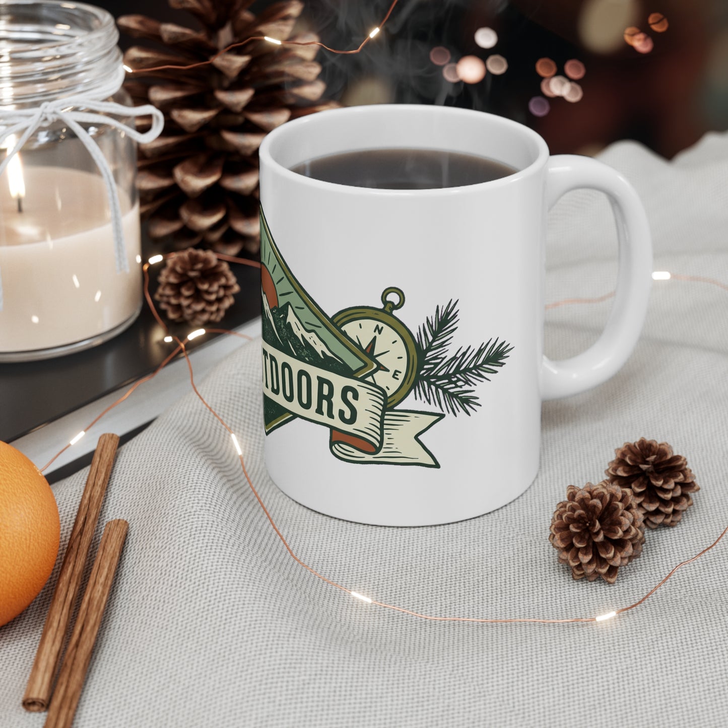Original hand-drawn designs inspired by nature and the outdoors, from Evergreen Tees. The Est. Outdoors Mountain Badge design, made to order by Evergreen Tees.