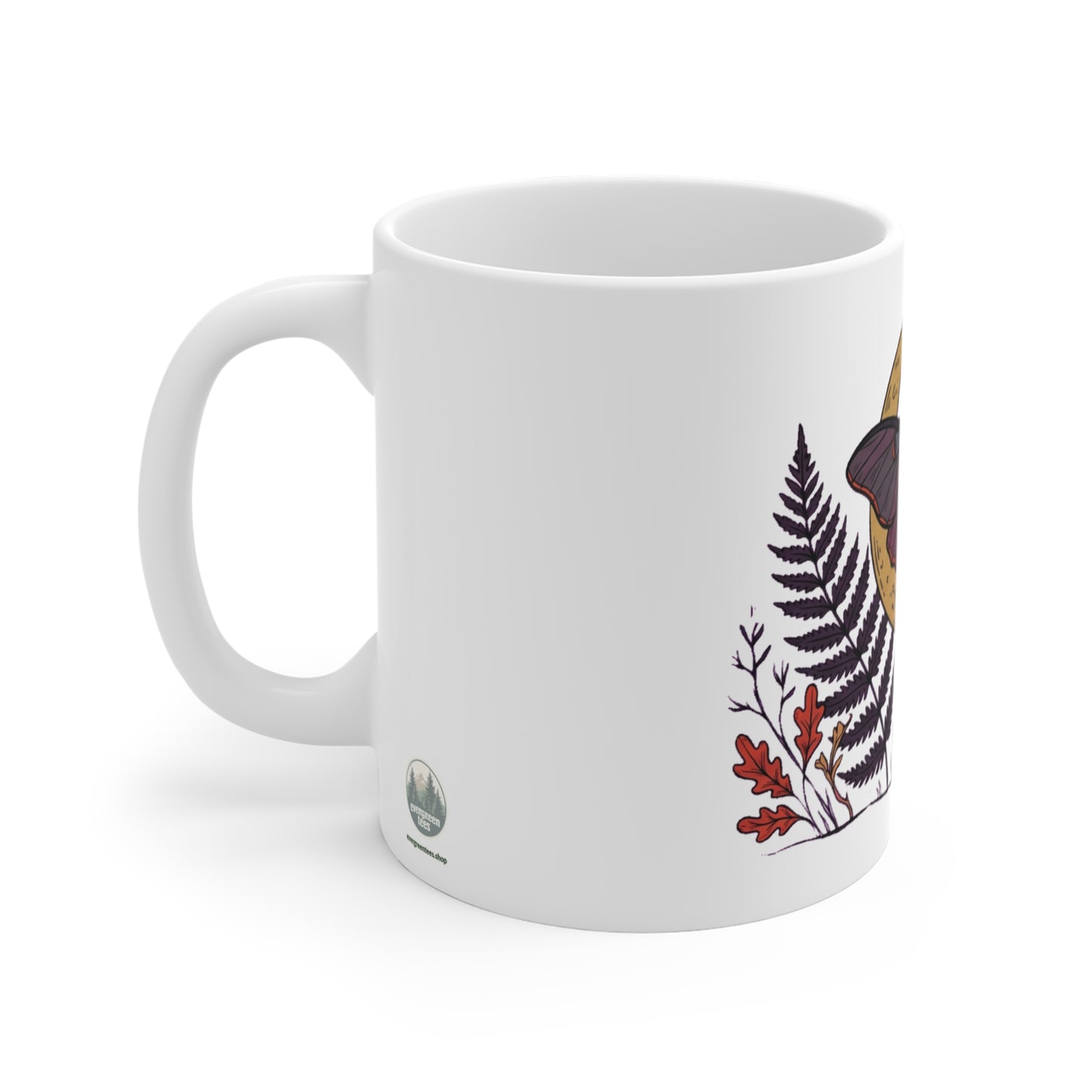 Luna Moth & Crescent Moon Ferns - Mug 11oz