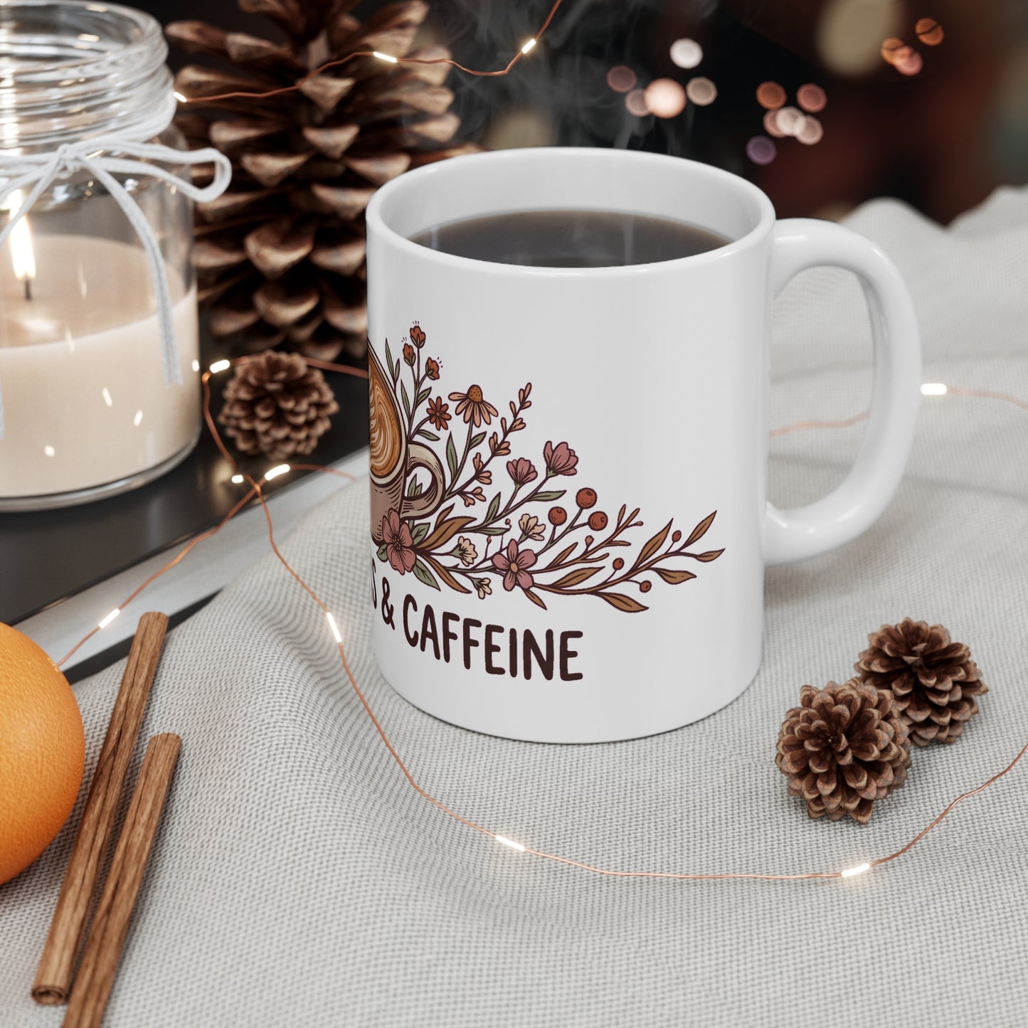 Wildflowers & Caffeine Latte Art - Mug 11oz