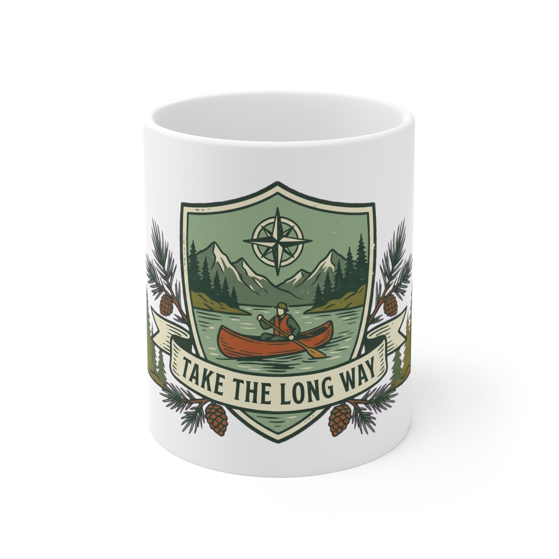 Original hand-drawn designs inspired by nature and the outdoors, from Evergreen Tees. The Take the Long Way Badge design, made to order by Evergreen Tees.