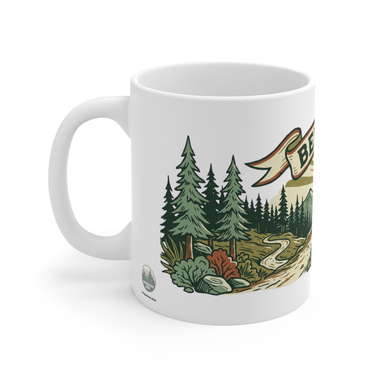 Original hand-drawn designs inspired by nature and the outdoors, from Evergreen Tees. The Believe Bigfoot Trail design, made to order by Evergreen Tees.