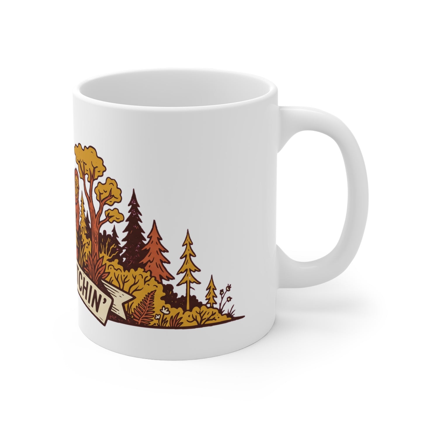Original hand-drawn designs inspired by nature and the outdoors, from Evergreen Tees. The Gone Squatchin' Forest Badge design, made to order by Evergreen Tees.