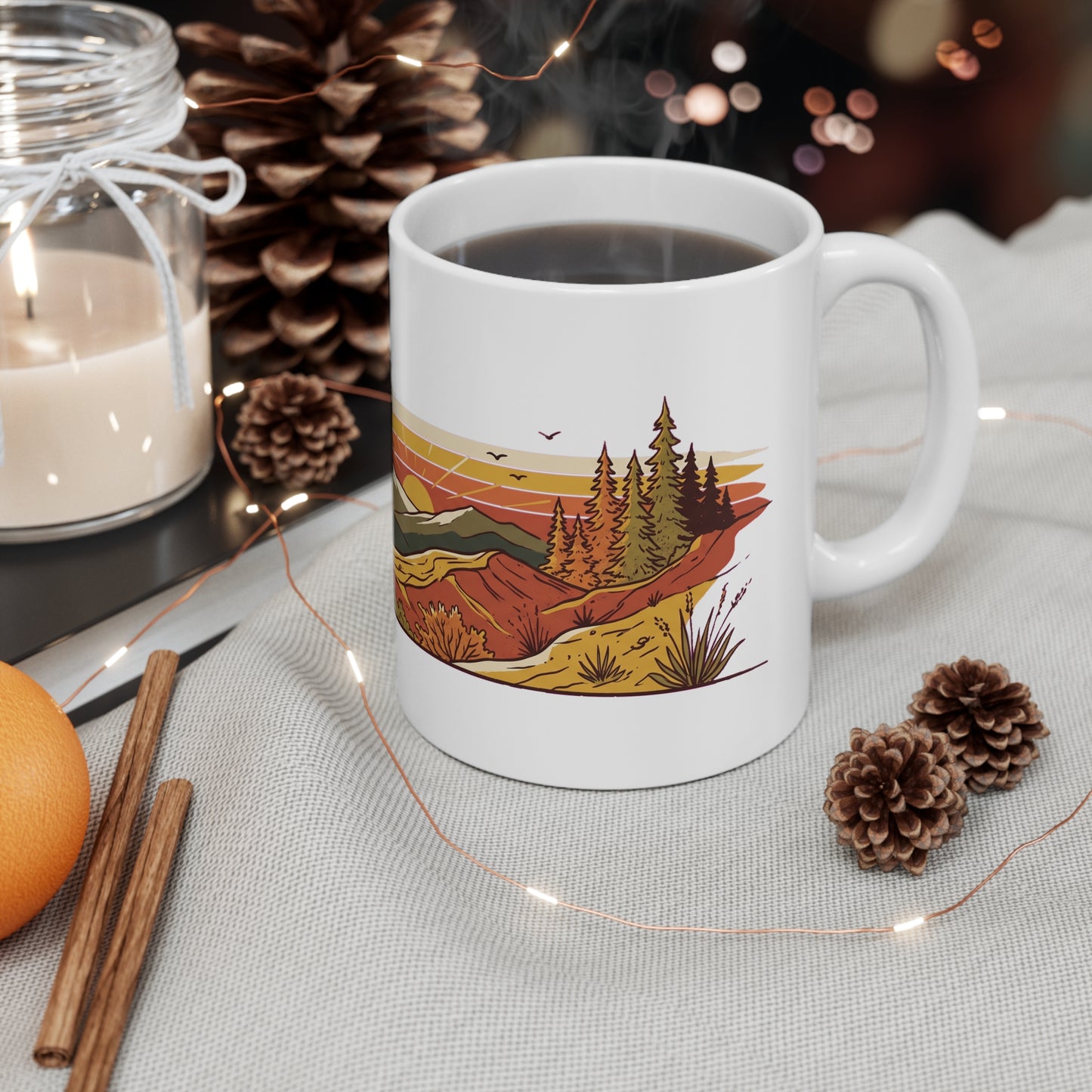 Discover nature graphic apparel inspired by forests, mountains, and outdoor adventure. Printed on demand just for you. The Ridge Walker Sunset design, printed…