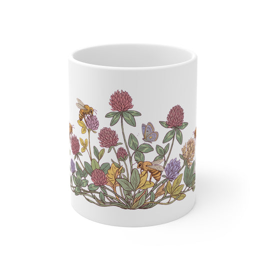 Zinnia & Cosmos Bee Garden - Mug 11oz