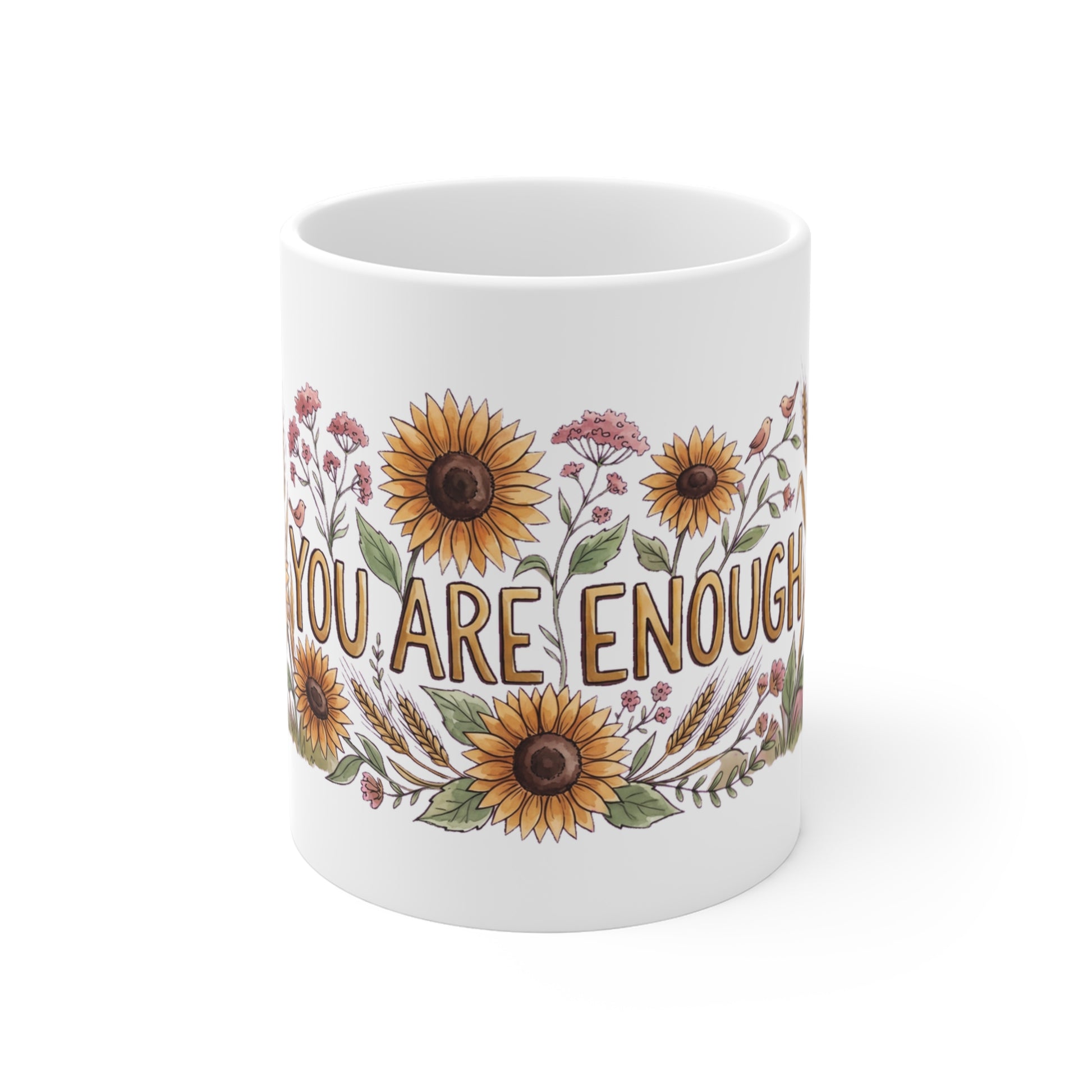 Original hand-drawn designs inspired by nature and the outdoors, from Evergreen Tees. The You Are Enough Sunflower & Yarrow Meadow design, made to order by…