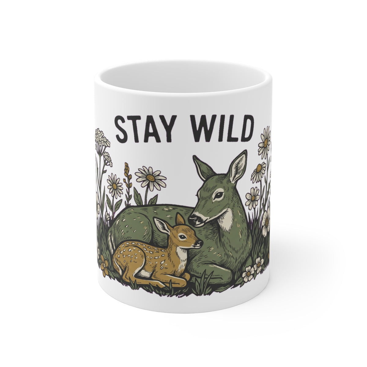 Stay Wild Doe & Fawn Meadow - Mug 11oz