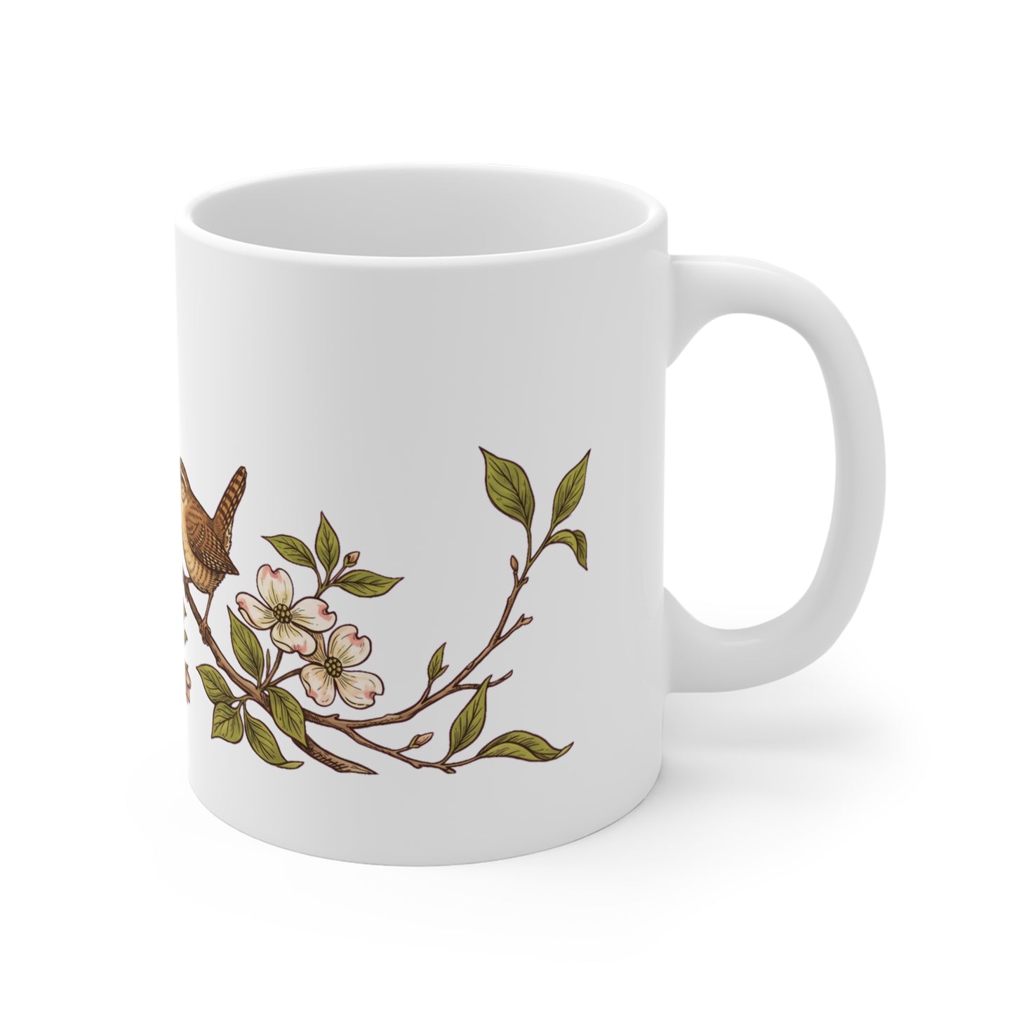 Bluebird & Wren on Dogwood - Mug 11oz
