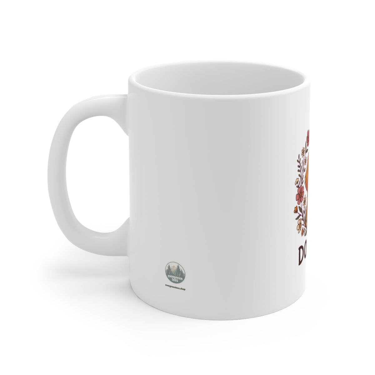 Golden Retriever Dog Mom Floral Wreath - Mug 11oz