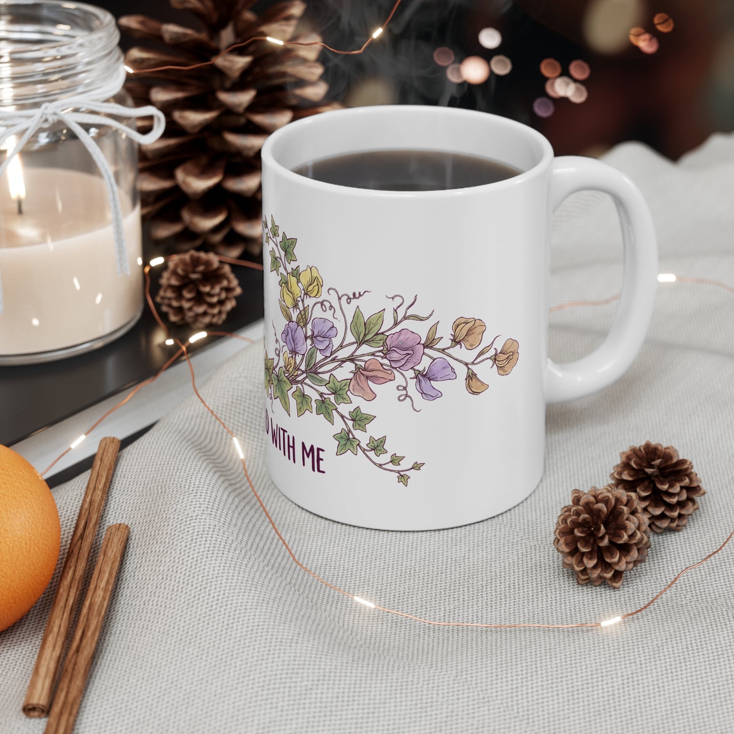 Sweet Pea Vine Grow Old With Me - Mug 11oz