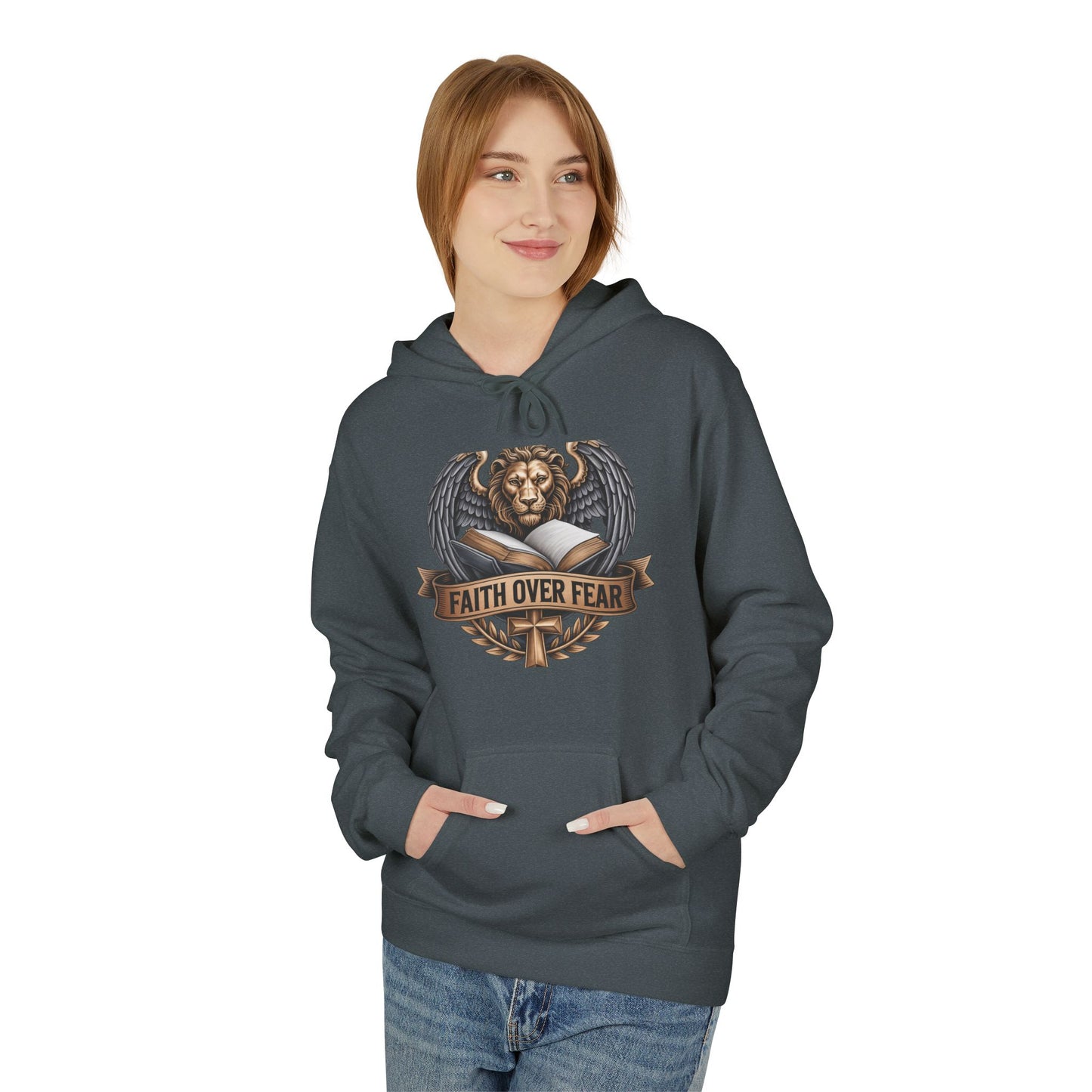 Faith Over Fear - Unisex Midweight Softstyle Fleece Hoodie