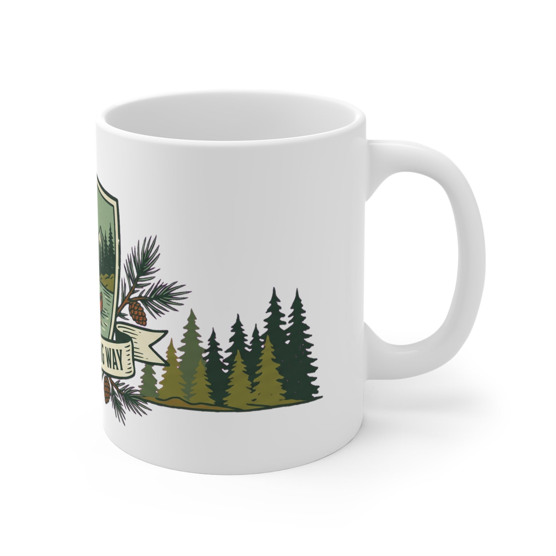 Original hand-drawn designs inspired by nature and the outdoors, from Evergreen Tees. The Take the Long Way Badge design, made to order by Evergreen Tees.
