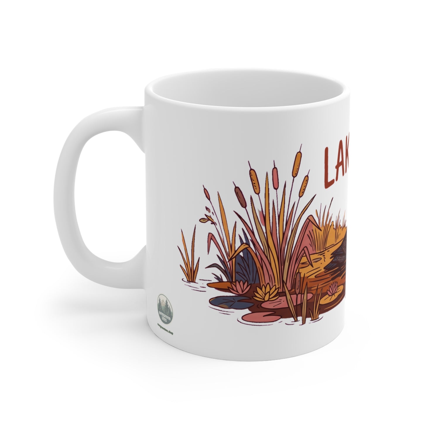 Original hand-drawn designs inspired by nature and the outdoors, from Evergreen Tees. The Lake Life 01 design, made to order by Evergreen Tees.