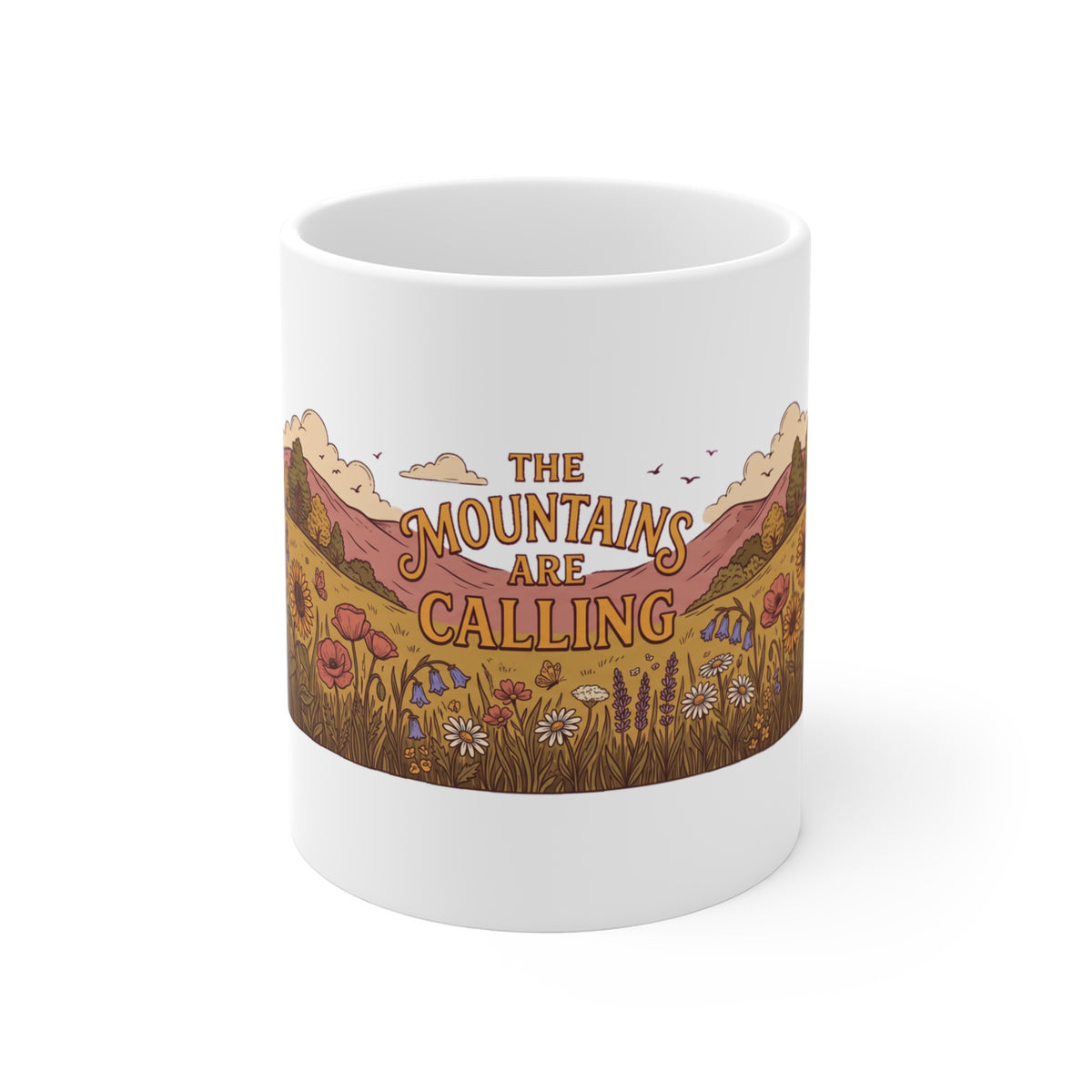 The Mountains Are Calling Sunflower Meadow - Mug 11oz