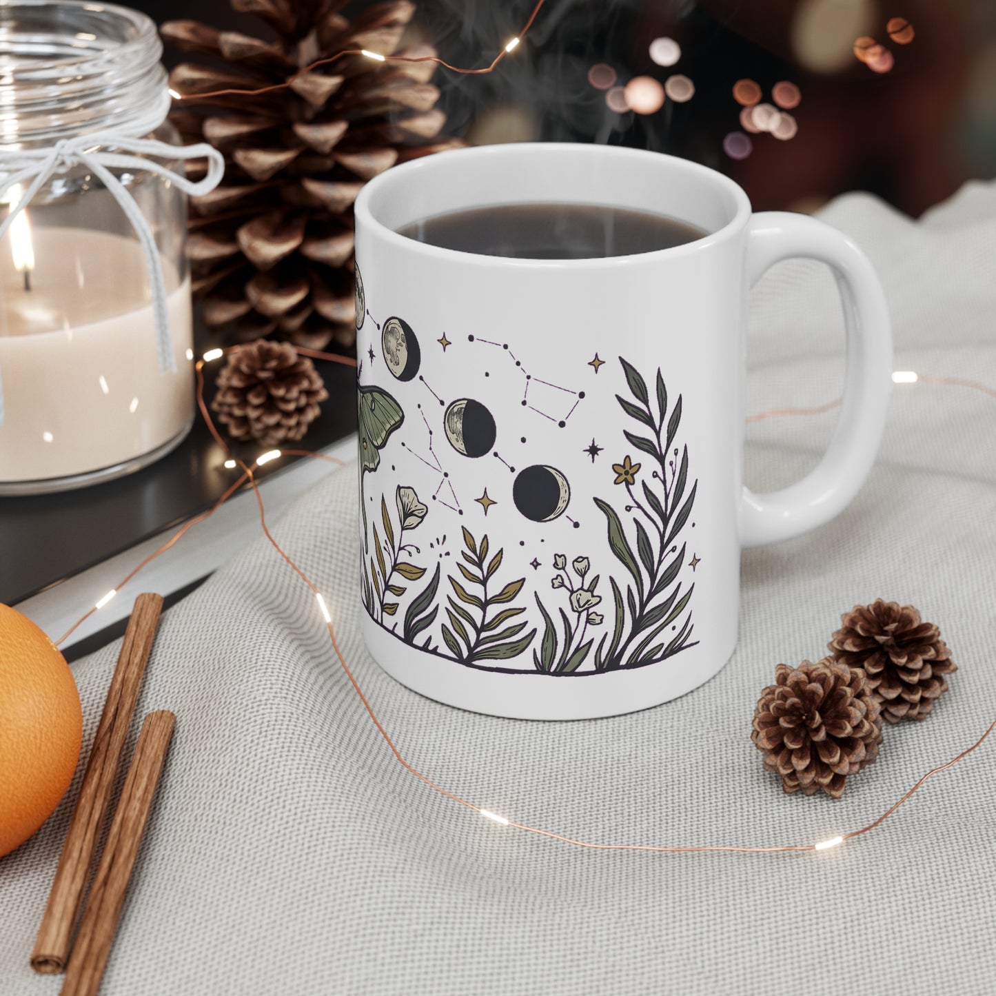 Luna Moth Moon Phases - Mug 11oz