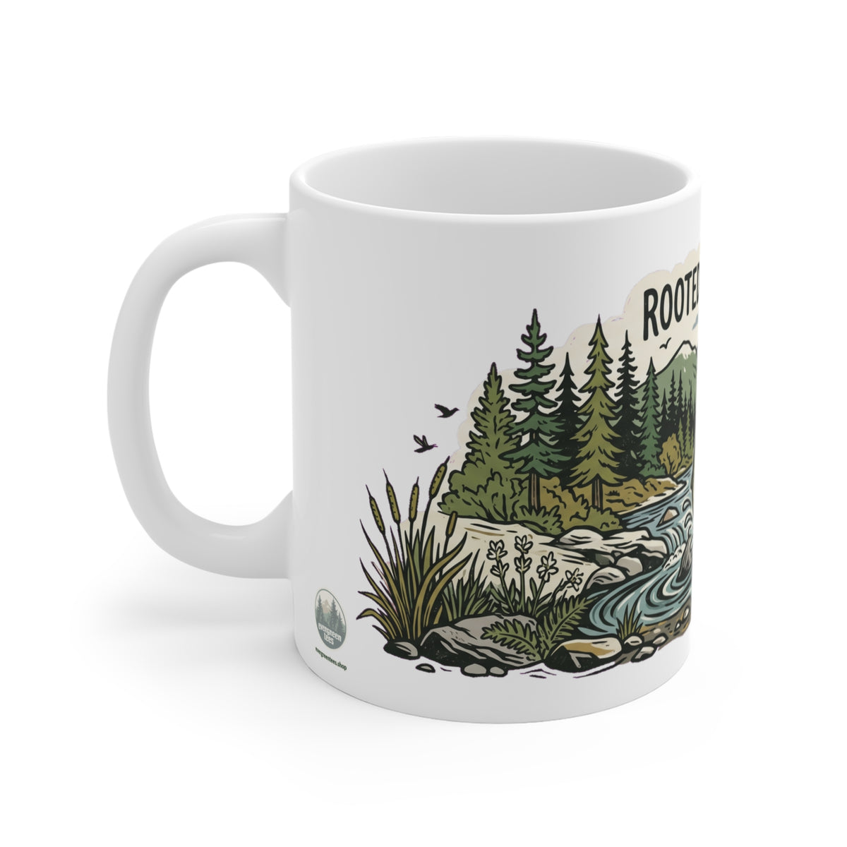 Original hand-drawn designs inspired by nature and the outdoors, from Evergreen Tees. The Rooted & Resilient River Trout design, made to order by Evergreen…