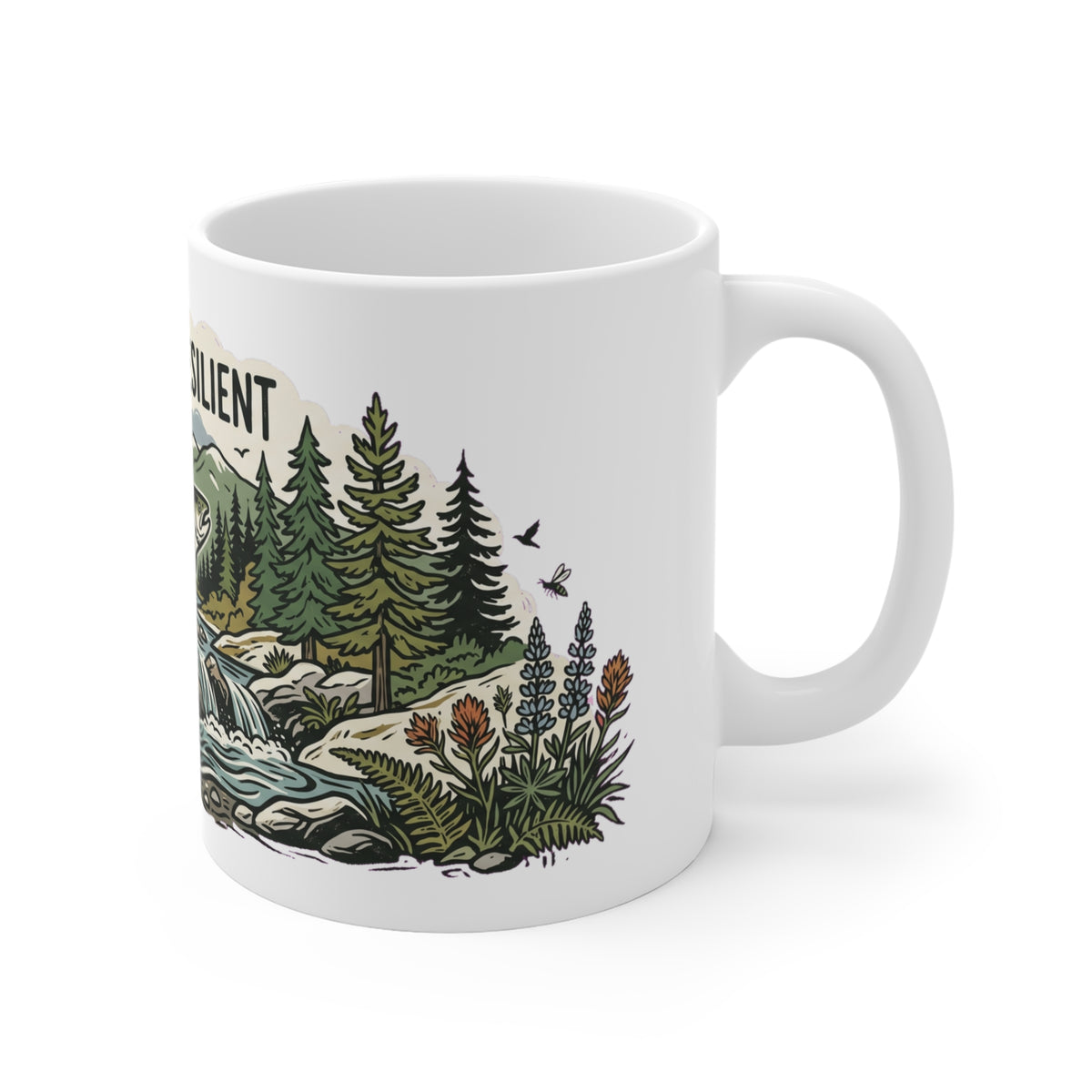 Original hand-drawn designs inspired by nature and the outdoors, from Evergreen Tees. The Rooted & Resilient River Trout design, made to order by Evergreen…