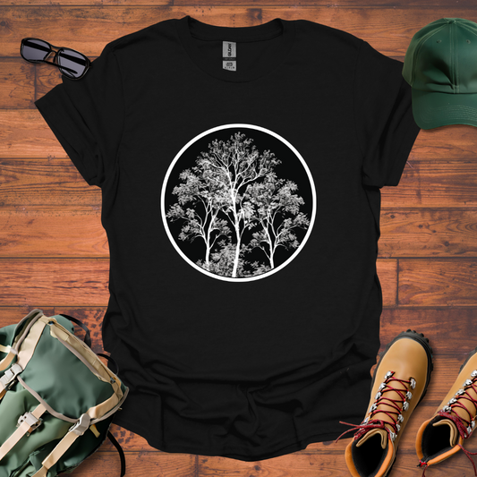 Trees Swirl Round Tee - Unisex Softstyle T-Shirt