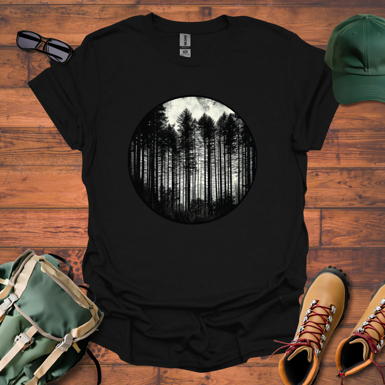 Trees Straight Round Tee - Unisex Softstyle T-Shirt
