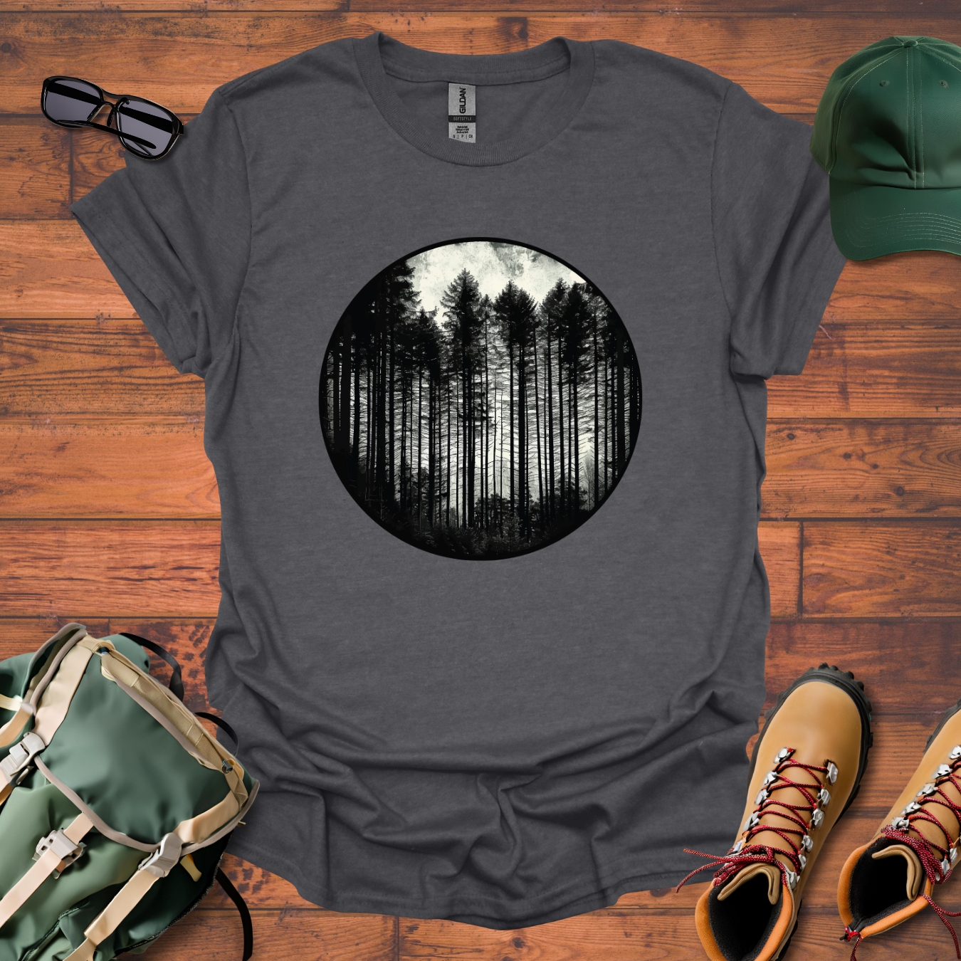Trees Straight Round Tee - Unisex Softstyle T-Shirt