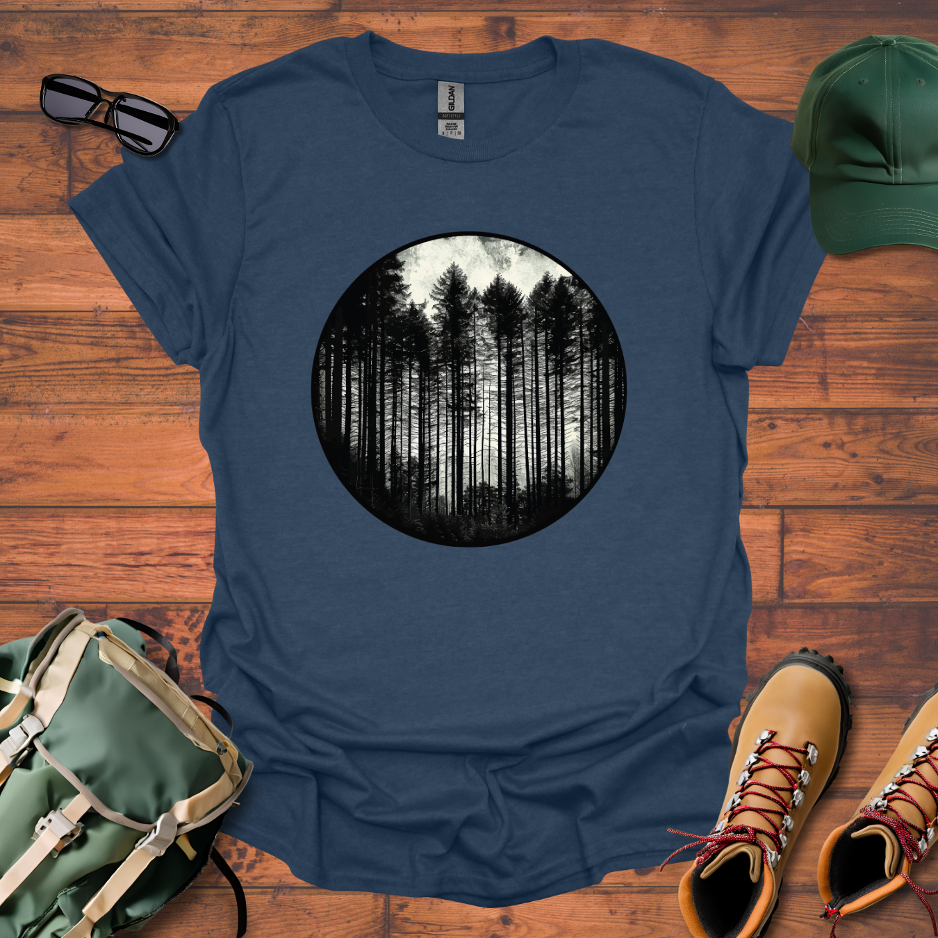 Trees Straight Round Tee - Unisex Softstyle T-Shirt